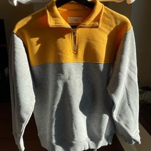 TNA Yellow and Grey Cotton Hoodie size XS